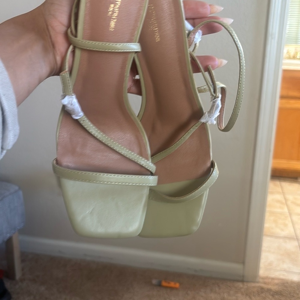 Elegant Green Strappy Heels